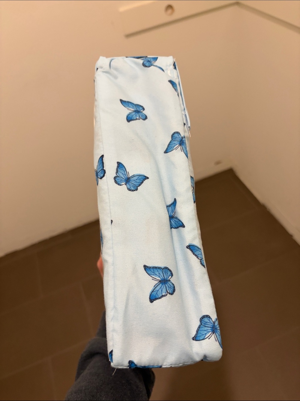 Dorm Well Twin XL 3-Piece Sheet Set - Blue Butterfly - Picture 3 of 5